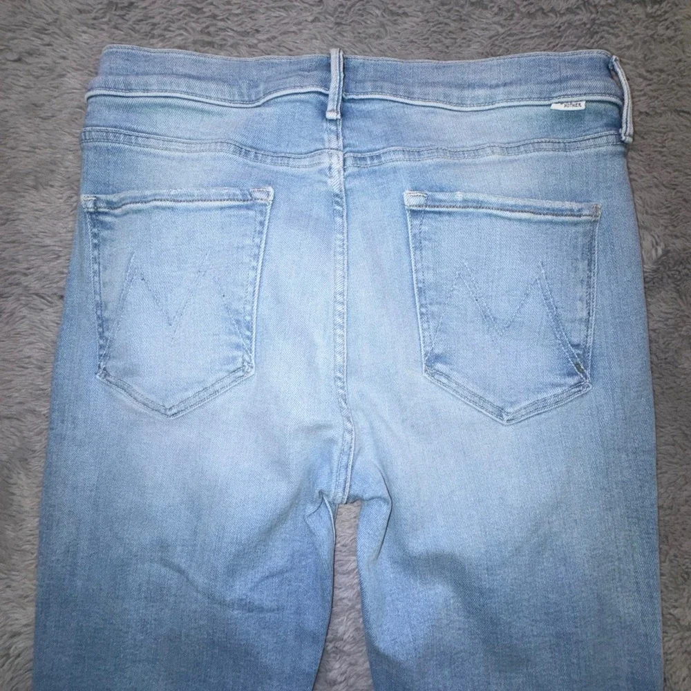 Mother Jeans Womens 32 The Runaway Step Fray California Cruiser Light Wash Flare
